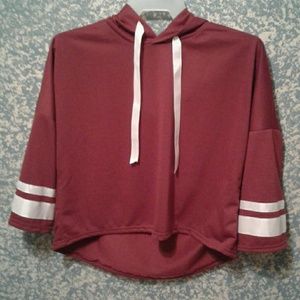 Romwe cropped hooded shirt